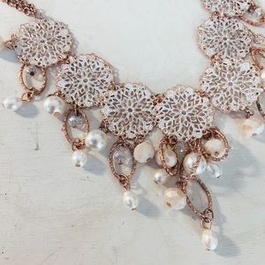 Charming Charlie Rose Gold Statement Necklace